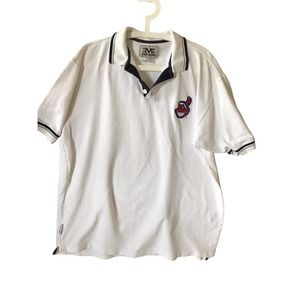 Vintage Mirage Cleveland Indians Polo Size L Looks Like XL